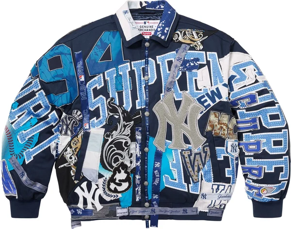 Supreme Jeff Hamilton New York Yankees Varsity Jacket - Multicolor (front)