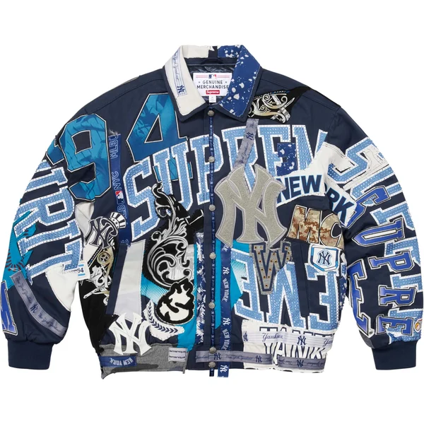 Supreme Jeff Hamilton New York Yankees Varsity Jacket - Multicolor (front)