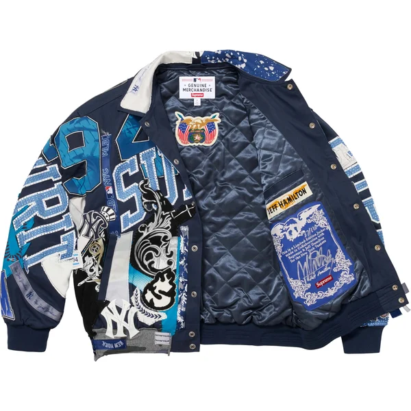 Supreme Jeff Hamilton New York Yankees Varsity Jacket - Multicolor (front)