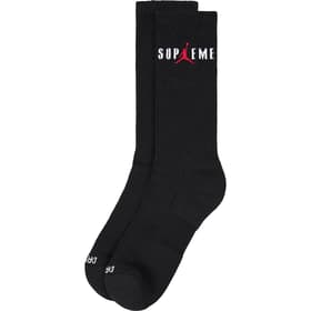 Supreme Jordan Crew Socks (2 Pack) Black