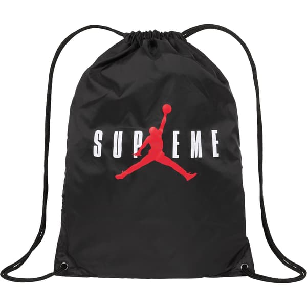 Supreme Jordan Drawstring Bag - Black (front)
