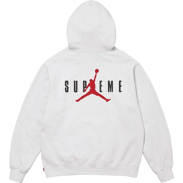 Supreme Jordan Hooded Sweatshirt - Ash Grey (front)