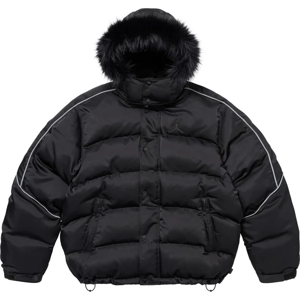 Supreme Jordan Puffer Jacket - Black (front)