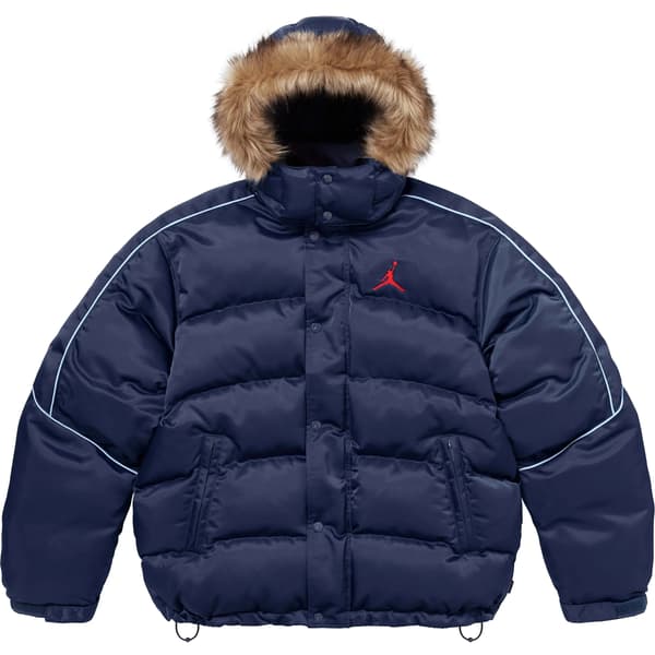 Supreme Jordan Puffer Jacket - Navy (front)