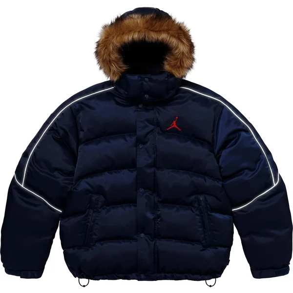 Supreme Jordan Puffer Jacket - Navy (front)