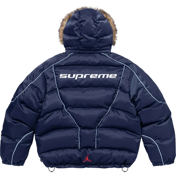 Supreme Jordan Puffer Jacket - Navy (front)