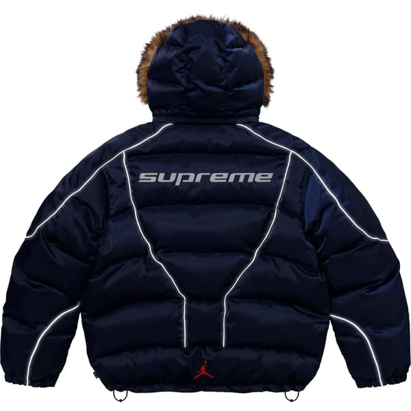 Supreme Jordan Puffer Jacket - Navy (front)