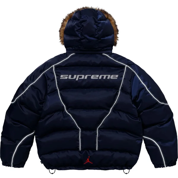 Supreme Jordan Puffer Jacket - Navy (front)