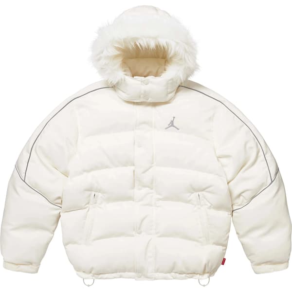 Supreme Jordan Puffer Jacket - White (front)
