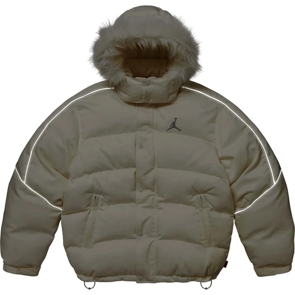 Supreme Jordan Puffer Jacket - White (front)