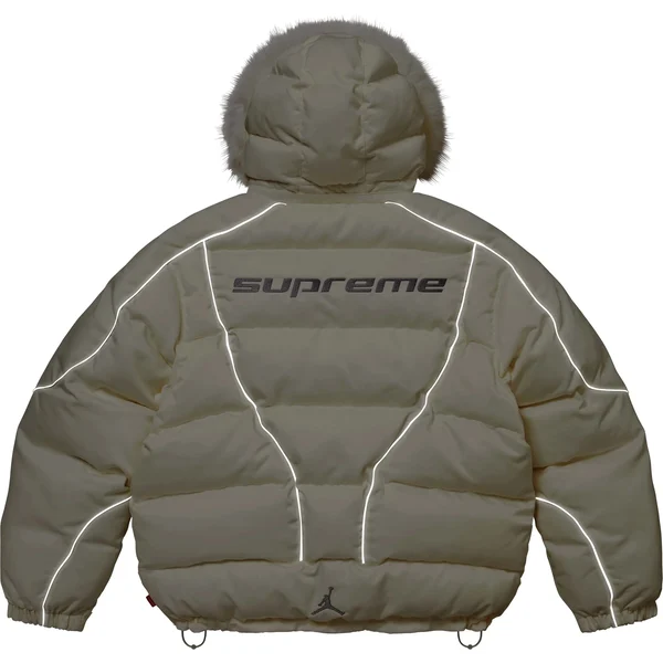 Supreme Jordan Puffer Jacket - White (front)
