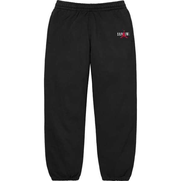 Supreme Jordan Sweatpant - Black (front)