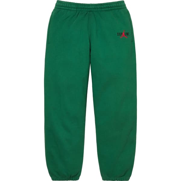 Supreme Jordan Sweatpant - Green (front)