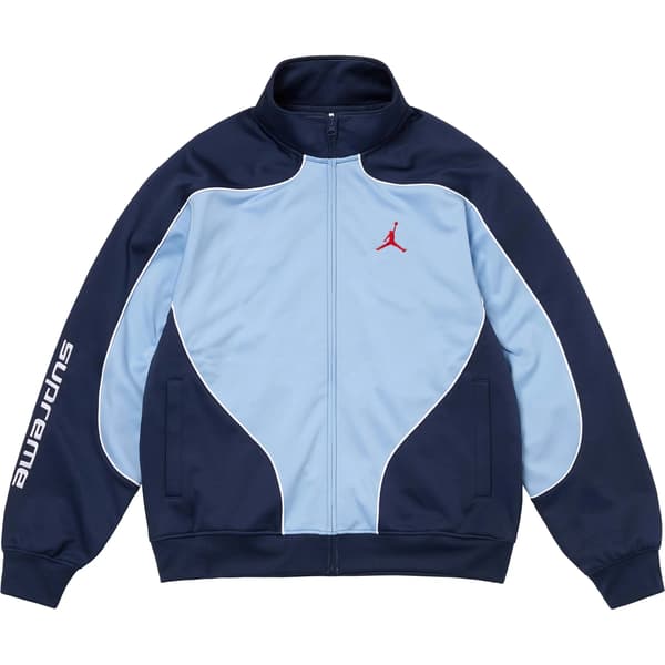 Supreme Jordan Tricot Track Jacket - Light Blue (front)