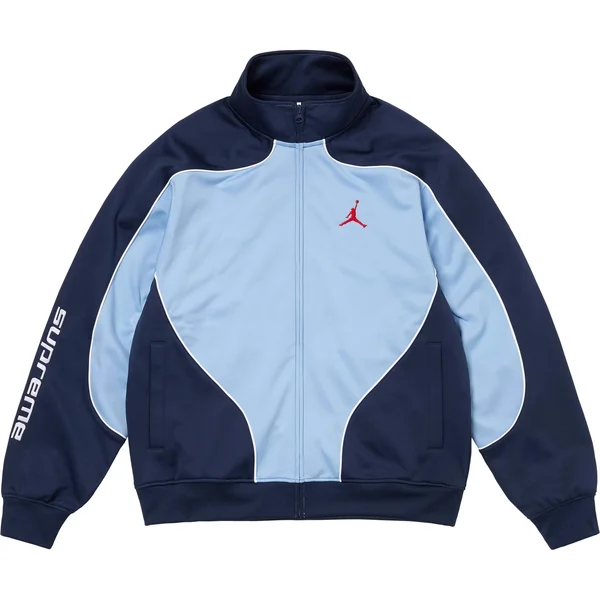 Supreme Jordan Tricot Track Jacket - Light Blue (front)