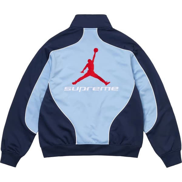 Supreme Jordan Tricot Track Jacket - Light Blue (front)