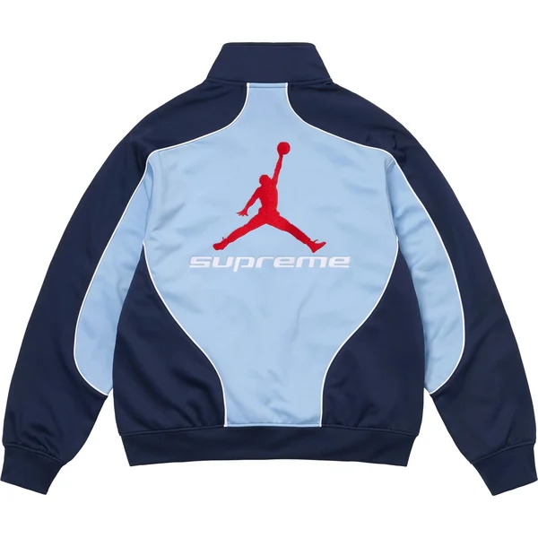Supreme Jordan Tricot Track Jacket - Light Blue (front)