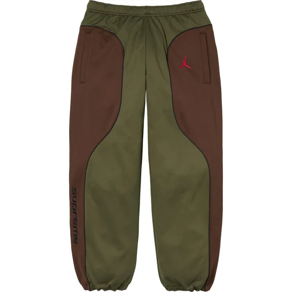 Supreme Jordan Tricot Track Pant - Olive (front)