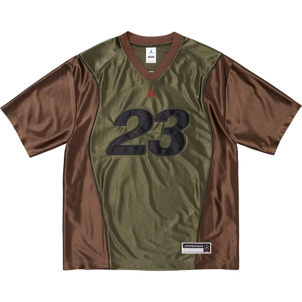 Supreme Jordan Warm Up Jersey - Olive (front)