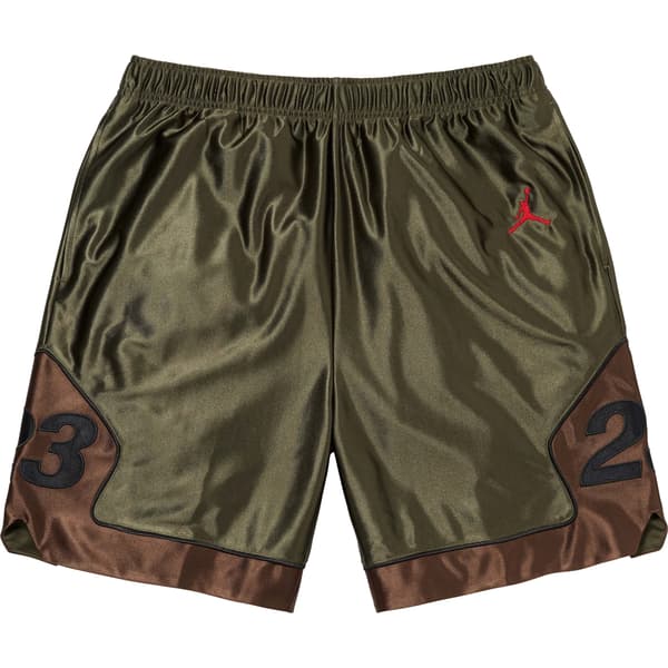 Supreme Jordan Warm Up Short - Olive (front)