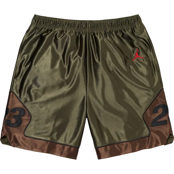 Supreme Jordan Warm Up Short - Olive (front)