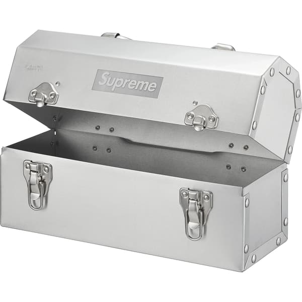 Supreme L. May MFG Inc. Miner's Lunchbox - Silver (front)