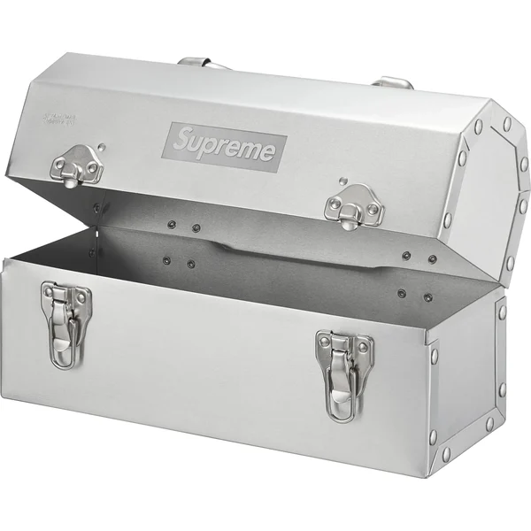 Supreme L. May MFG Inc. Miner's Lunchbox - Silver (front)