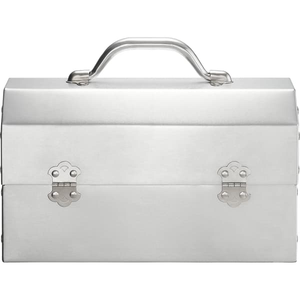 Supreme L. May MFG Inc. Miner's Lunchbox - Silver (front)