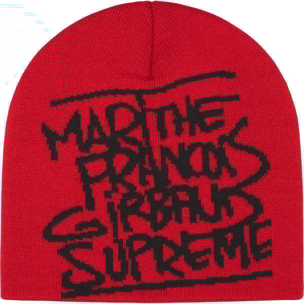 Supreme Marithé + François Girbaud Beanie - Red (front)