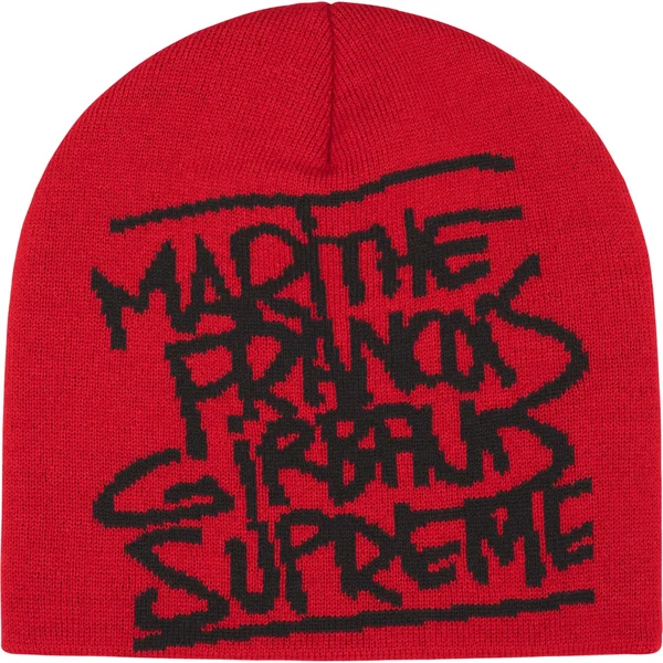 Supreme Marithé + François Girbaud Beanie - Red (front)