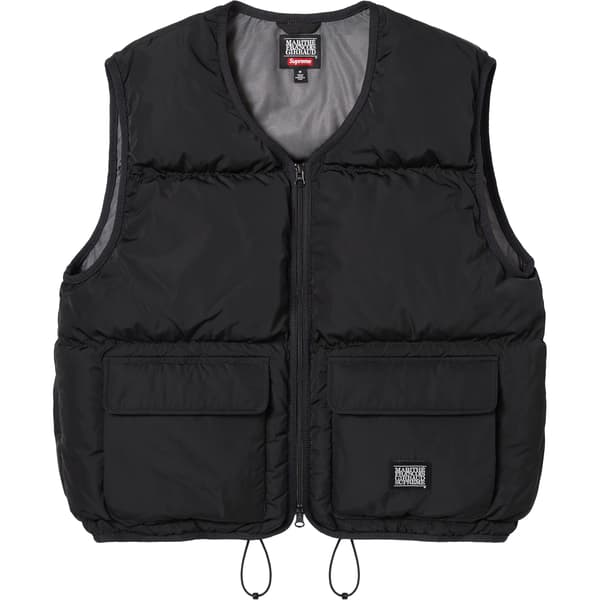 Supreme Marithé + François Girbaud Down Puffer Vest - Black (front)