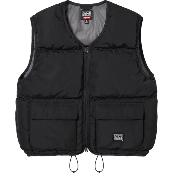 Supreme Marithé + François Girbaud Down Puffer Vest - Black (front)