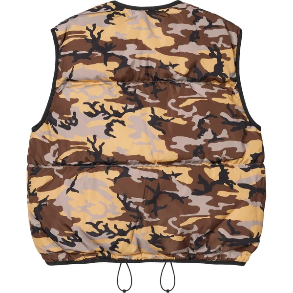 Supreme Marithé + François Girbaud Down Puffer Vest - Camo (front)