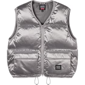 Supreme Marithé + François Girbaud Down Puffer Vest Silver