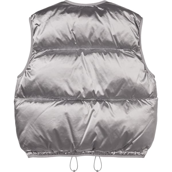 Supreme Marithé + François Girbaud Down Puffer Vest - Silver (front)