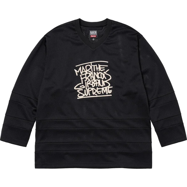 Supreme Marithé + François Girbaud Hockey Jersey - Black (front)