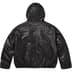 Supreme Marithé + François Girbaud Hooded Leather Flight Bomber Jacket - Black (front)