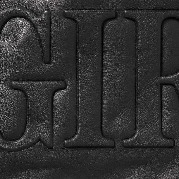 Supreme Marithé + François Girbaud Hooded Leather Flight Bomber Jacket - Black (front)