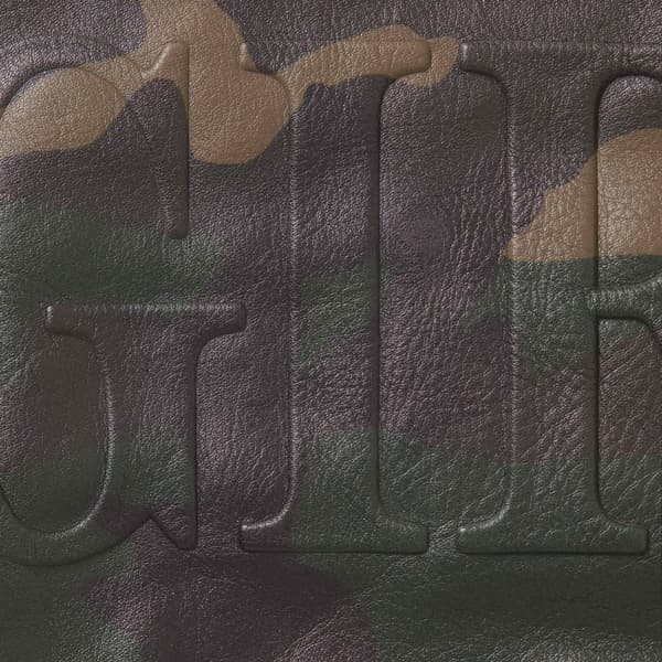 Supreme Marithé + François Girbaud Hooded Leather Flight Bomber Jacket - Woodland Camo (front)