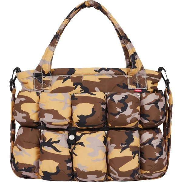 Supreme Marithé + François Girbaud Pokachu Puffer Tote Bag - Camo (front)