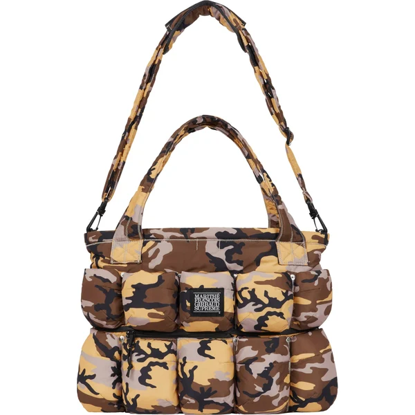 Supreme Marithé + François Girbaud Pokachu Puffer Tote Bag - Camo (front)