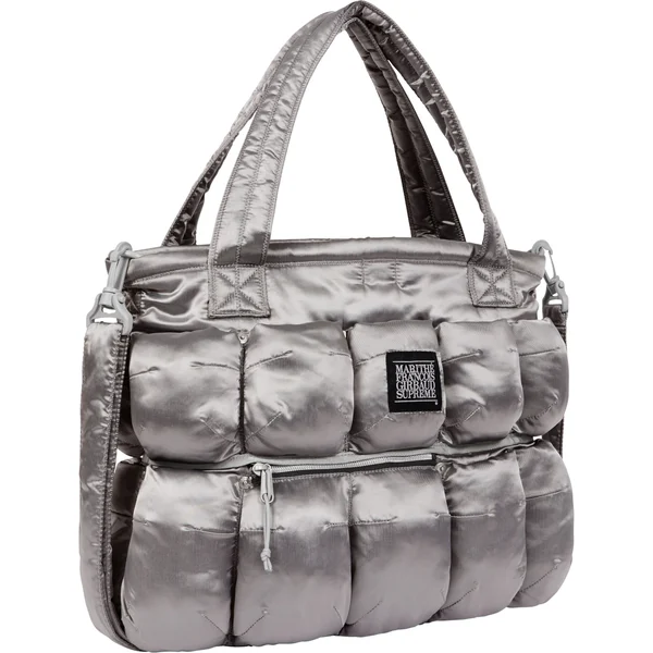 Supreme Marithé + François Girbaud Pokachu Puffer Tote Bag - Silver (front)