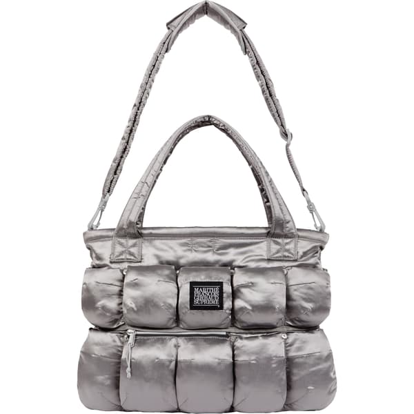 Supreme Marithé + François Girbaud Pokachu Puffer Tote Bag - Silver (front)
