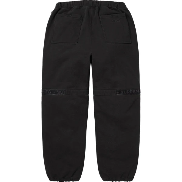 Supreme Marithé + François Girbaud Shuttle Tape Cargo Sweatpant - Black (front)