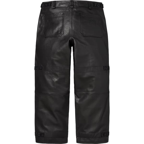 Supreme Marithé + François Girbaud Shuttle Tape Leather Cargo Pant - Black (front)