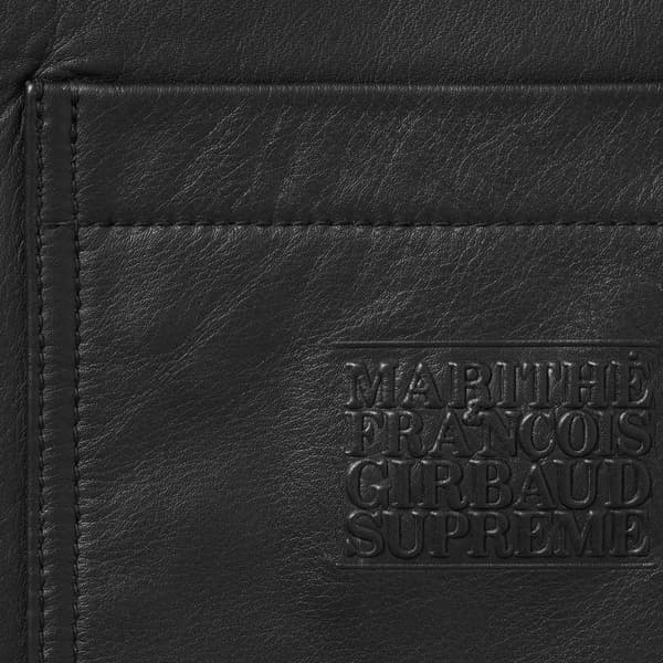 Supreme Marithé + François Girbaud Shuttle Tape Leather Cargo Pant - Black (front)