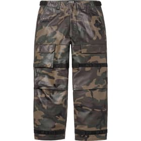 Supreme Marithé + François Girbaud Shuttle Tape Leather Cargo Pant Woodland Camo