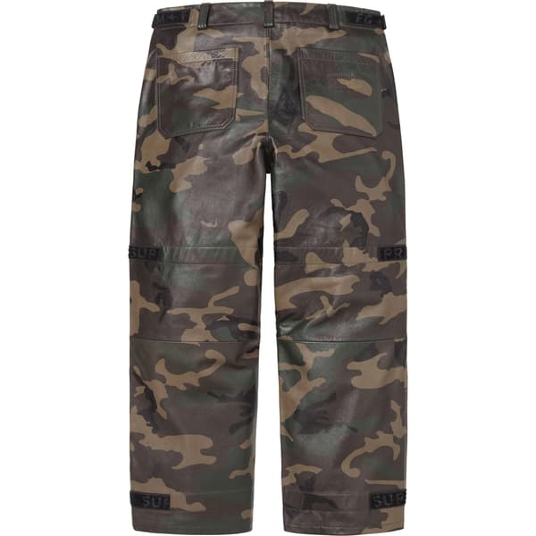 Supreme Marithé + François Girbaud Shuttle Tape Leather Cargo Pant - Woodland Camo (front)