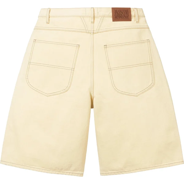 Supreme Marithé + François Girbaud X-Seam Baggy Denim Short - Pale Yellow (front)