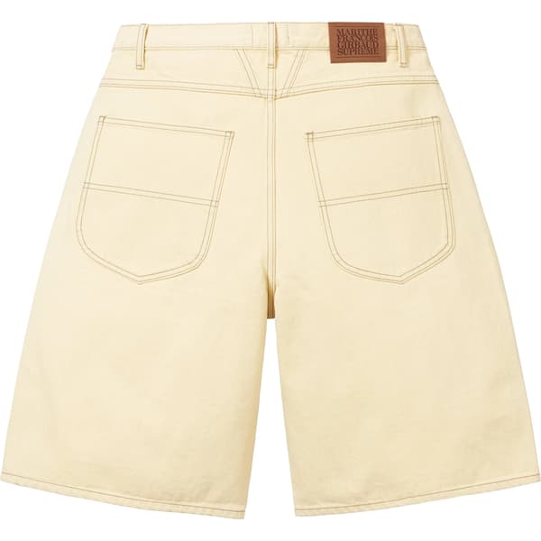 Supreme Marithé + François Girbaud X-Seam Baggy Denim Short - Pale Yellow (front)